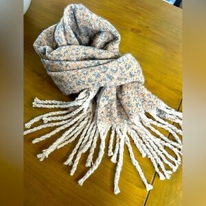 NWT Aerie Offline Cozy Multicolor Knit Scarf with Fringe